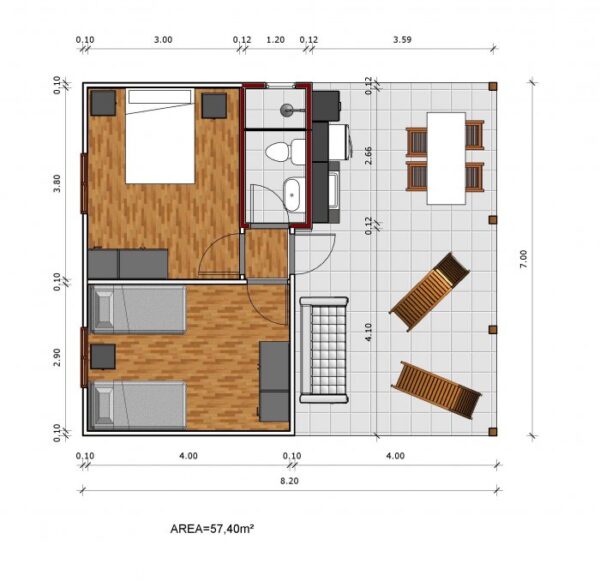 Kit - Casas com 2 quartos e varanda